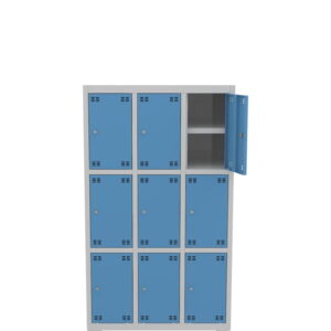 Skříňka výškově dělená s policí 9dveřová – výška 150 cm – šířka 90 cm