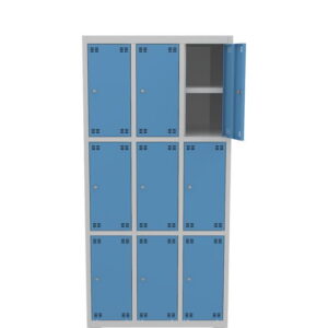 Skříňka výškově dělená s policí 9dveřová – výška 180 cm – šířka 90 cm