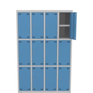 Skříňka výškově dělená s policí 12dveřová – výška 180 cm – šířka 120 cm