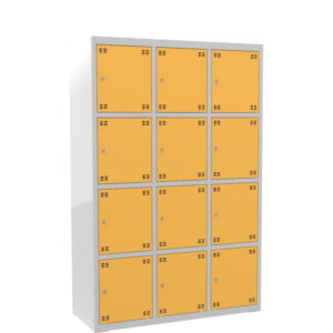 Skříňka výškově dělená 12dveřová – výška 180 cm – šířka 120 cm