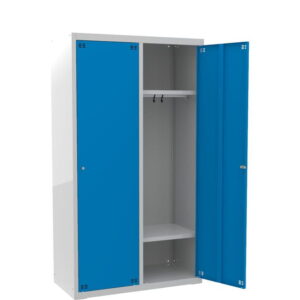 Dvoudveřová šatní skříň s policí na boty – šířka 100 cm