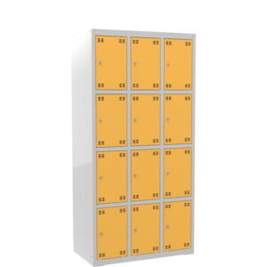Skříňka výškově dělená 12dveřová – výška 180 cm - šířka 90 cm