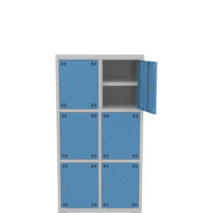 Skříňka výškově dělená s policí 6dveřová – výška 150 cm – šířka 80 cm