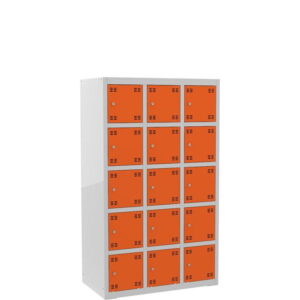 Skříňka výškově dělená 15dveřová – výška 150 cm – šířka 90 cm