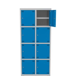 Skříňka výškově dělená s policí, 8dveřová – výška 180 cm – šířka 80 cm
