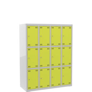 Skříňka výškově dělená 12dveřová – výška 150 cm - šířka 120 cm