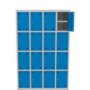 Skříňka výškově dělená s policí 16dveřová – výška 180 cm – šířka 120 cm