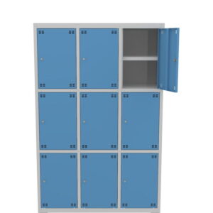 Skříňka výškově dělená s policí 9dveřová – výška 180 cm – šířka 120 cm