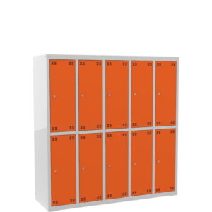 Skříňka výškově dělená 10dveřová - výška 150 cm