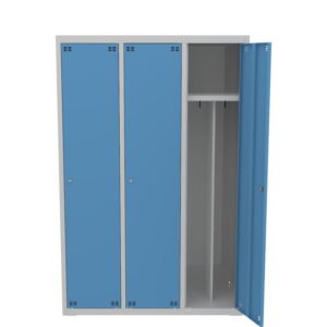 Skříňka 3dveřová s přepážkami a horními policemi - šířka 118,5 cm