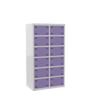 Skříňka výškově dělená 12dveřová – výška 150 cm – šířka 80 cm